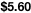 $5.60