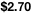 $2.70
