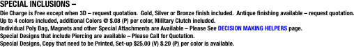 SPECIAL INCLUSIONS – 